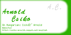 arnold csiko business card